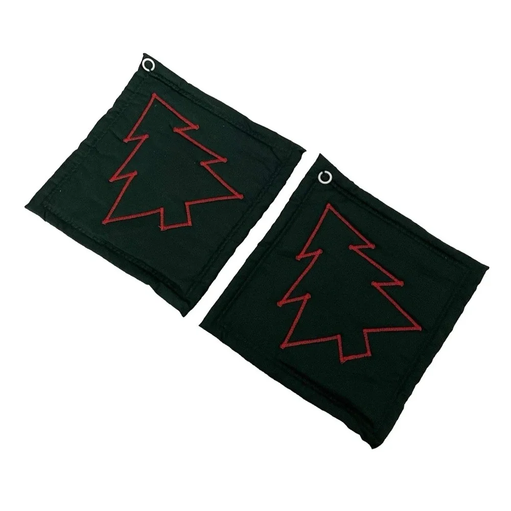 Vtg Handmade Potholders Trivets 2 Virginia‎ Christmas Show 1988 Tree Plaid